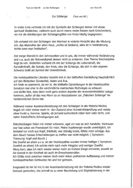 Zur Schlange (Text von O8 )