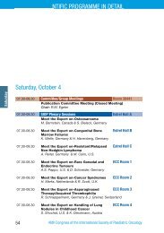 NTIFIC PROGRAMME IN DETAIL Saturday, October 4