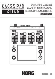 KAOSS PAD QUAD Owner's Manual - Korg