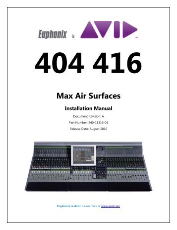 Installation Guide CM404 CM416, pdf - Avid