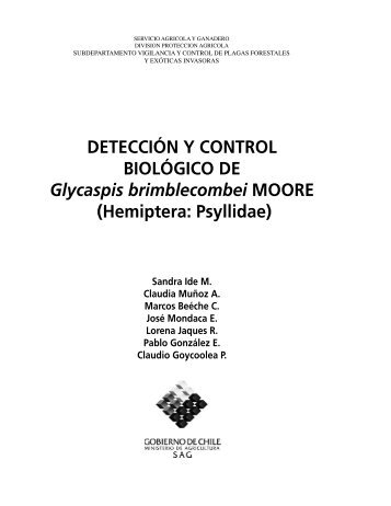 Detección y control biológico de Glycaspis brimblecombei MOORE