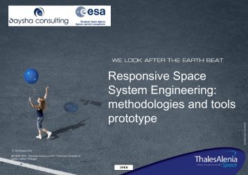 Responsive Space System Engineering: methodologies and tools ...