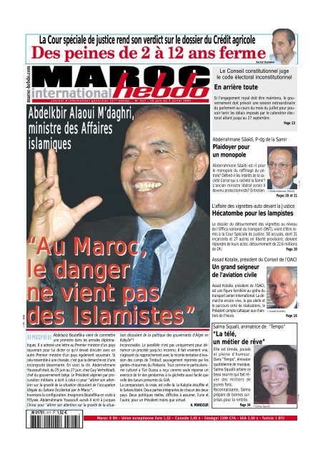 téléchargez toutes les pages de mhi n° 517 en pdf - Maroc Hebdo