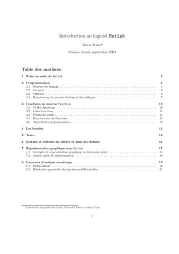 Introduction à Matlab