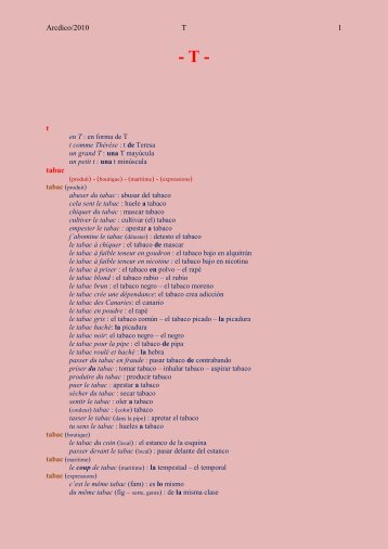 Arcdico/2010 T 1 t tabac - Académie d'Aix-Marseille