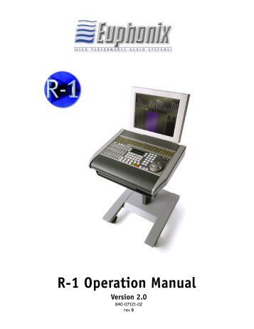 R-1 2.0 Op Manual - Euphonix