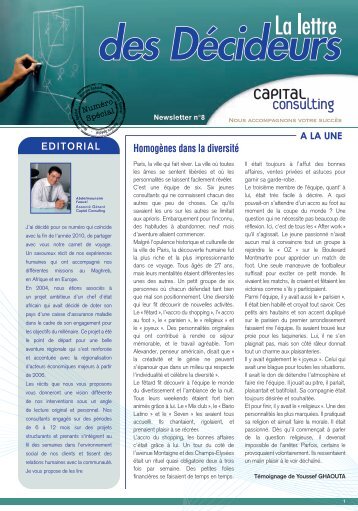 La lettre des décideurs N°8 - Capital Consulting