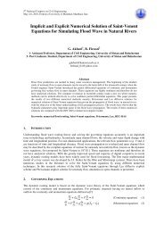 Implicit and Explicit Numerical Solution of Saint-Venent Equations ...