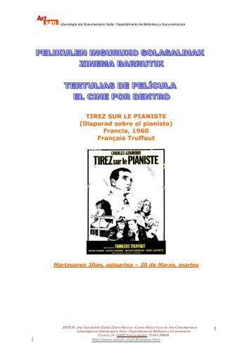 Francia, 1960 François Truffaut - Biblioteca Centro de ...