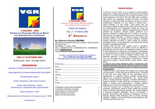 VGR - V EDIZIONE - Università degli Studi di Pisa