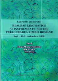 Resurse lingvistice şi instrumente pentru Prelucrarea limbii române