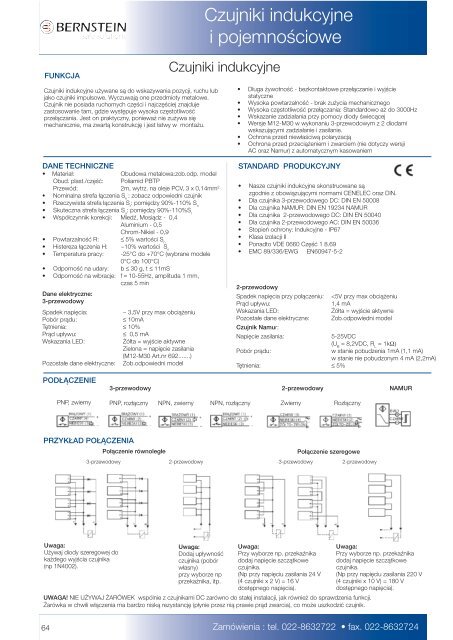 OEM Automatic "Czujniki indukcyjne i pojemnościowe" - Contact