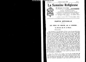 La Semaine Religieuse - Diocèse de Quimper et du Léon