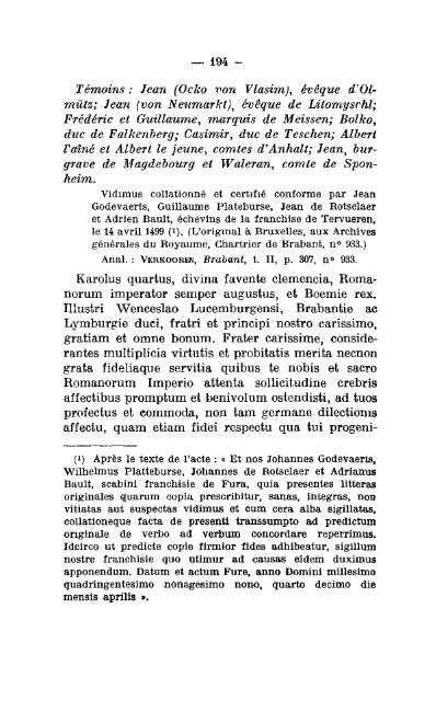 Actes et documents anciens intéressant la Belgique conservés aux ...