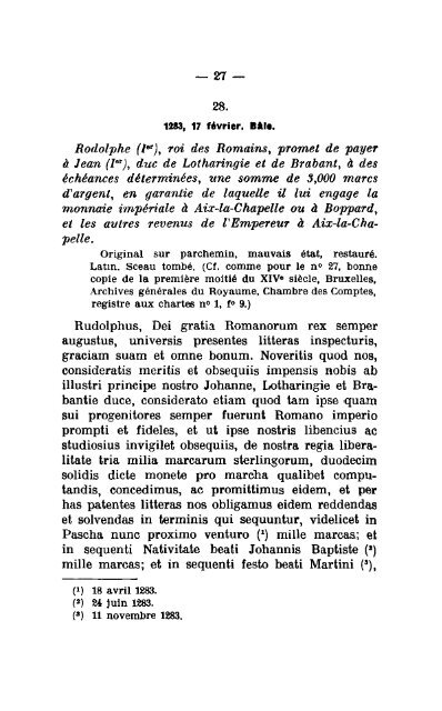 Actes et documents anciens intéressant la Belgique conservés aux ...