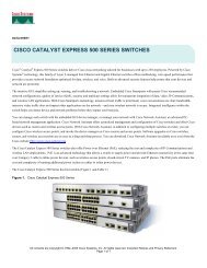 CISCO CATALYST EXPRESS 500 SERIES SWITCHES - Contact