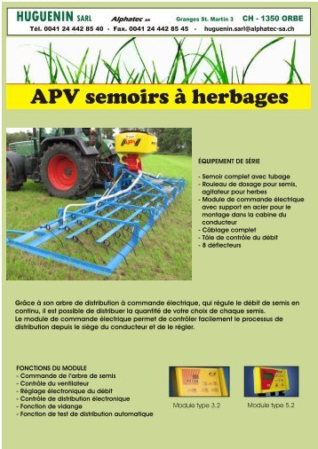 APV semoirs