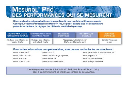 GUIDe D'éPANDAGe - Bayer-Agri