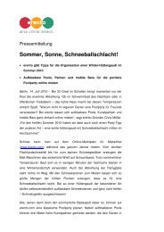 Sommer, Sonne, Schneeballschlacht! (PDF) - Erento