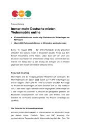 Immer mehr Deutsche mieten Wohnmobile online (PDF) - Erento