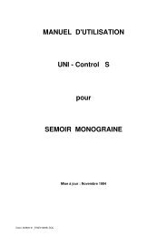 MANUEL D'UTILISATION UNI - Control S pour SEMOIR ...