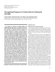 Occupational Exposure to Cotton Dust in Cottonseed Oil Mills