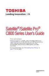 Satellite /Satellite Pro C800 Series User's Guide - Toshiba Forums