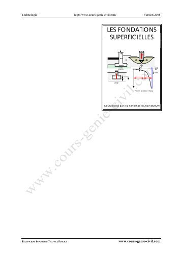 LES FONDATIONS SUPERFICIELLES - Cours de Génie Civil