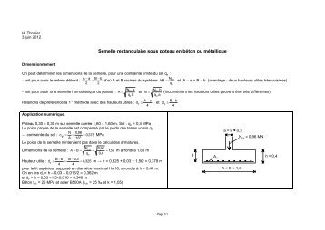 Semelles rectangulaires - EGF - BTP