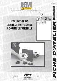 Semelle universelle de défonceuse pour guide à ... - HM diffusion