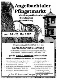 Programm Pfingstmarkt 2007 - Angelbachtal