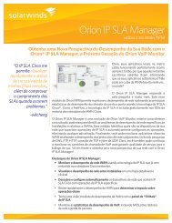Orion IP SLA Manager - SolarWinds