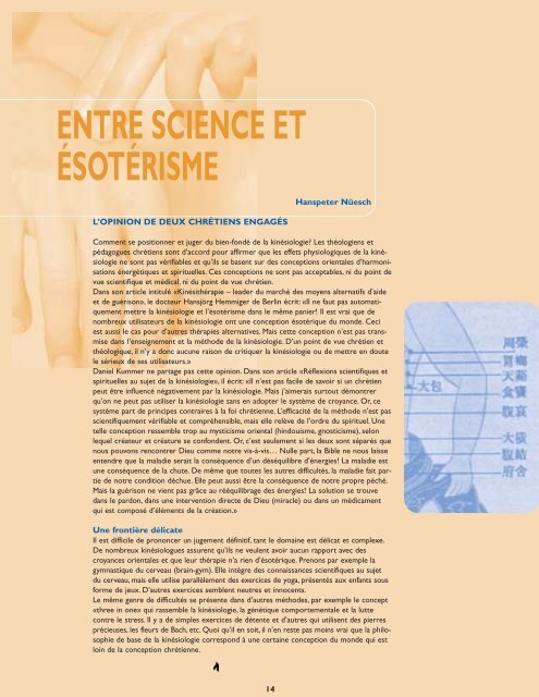 L'ÉSOTÉRISME EN VOGUE - Info-Sectes