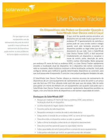 User Device Tracker - SolarWinds