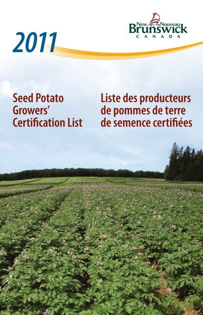 Seed Potato Growers' Certification List Liste des producteurs de ...