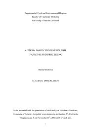 Listeria monocytogenes in fish farming and processing - E-thesis