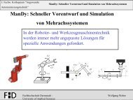 ManDy: Schneller Vorentwurf und Simulation von Mehrachssystemen