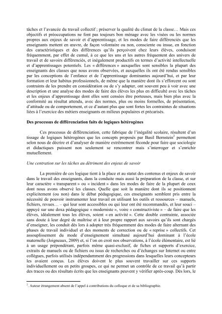 Texte intégral de la contribution de Jean-Yves Rochex (PDF - 164 Ko)