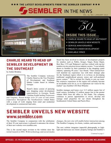 Charlie Heard to Head Up Sembler Development in the Southeast