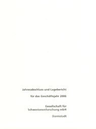 Jahresabschluss und Lagebericht - GSI Helmholtzzentrum für ...