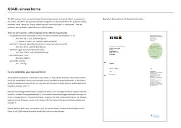 GSI-Business forms / Examples - GSI Helmholtzzentrum für ...