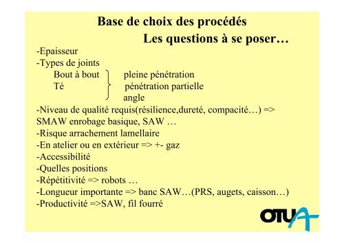 Le soudage appliqué à la construction des ponts métalliques - OTUA