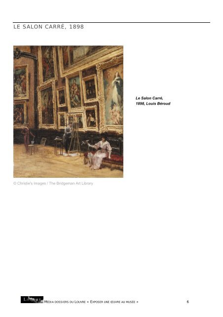 Les accrochages de la Joconde de 1797 à nos ... - Musée du Louvre