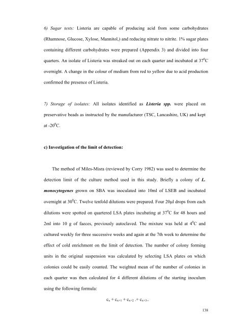 an epidemiological study of listeriosis in dairy cattle