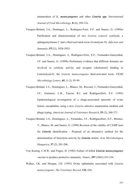 an epidemiological study of listeriosis in dairy cattle