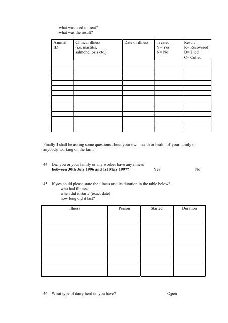 an epidemiological study of listeriosis in dairy cattle