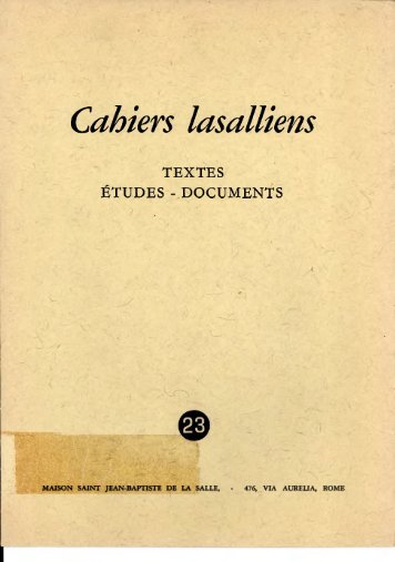 Cuadernos Lasallistas 23.pdf - La Salle.org