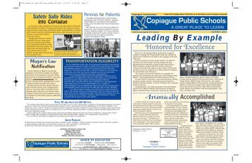 Honored for Excellence - Copiague Public Schools