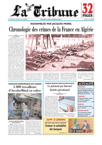 Chronologie des crimes de la France en Algérie - La Tribune