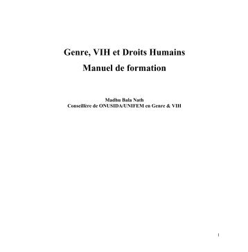 Genre, VIH et Droits Humains - HIV/AIDS Clearinghouse